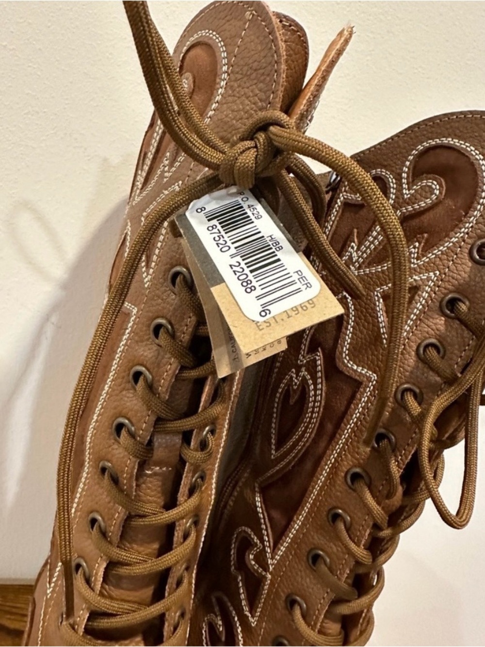 Dingo Women’s Tan Brown San Miguel Leather Cowboy Boots NWT Size 7.5 - Picture 4 of 11